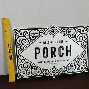 Chalk Couture hanging porch sign